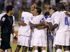 Honduras celebrate their victory